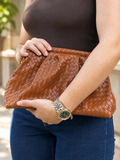 Luna Örgü Dokulu Clutch Çanta